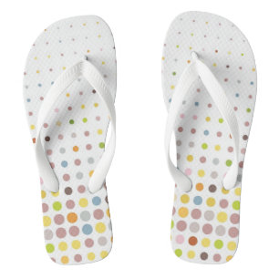多色ドット背景 ビーチサンダル