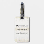 多色ドット背景 ラゲッジタグ (裏面縦)