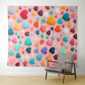 多色ハート柄 タペストリー (インサイチュ(横))