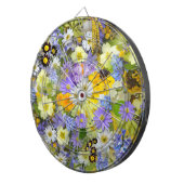 多色フローラ背景パターン ダーツボード (正面右)