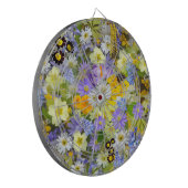 多色フローラ背景パターン ダーツボード (正面左)