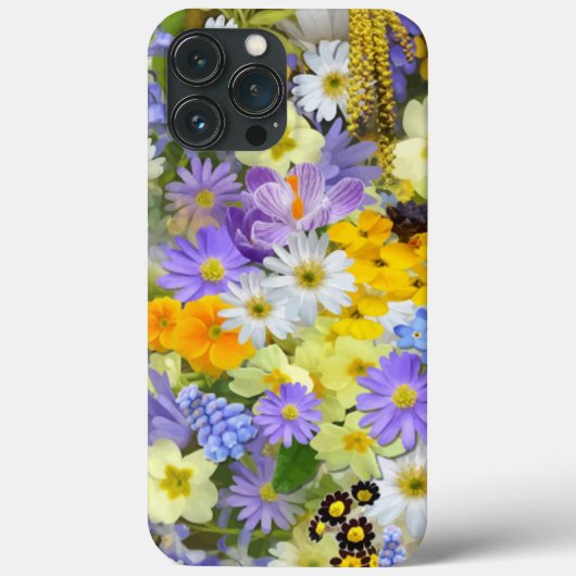 多色フローラ背景パターン Case-Mate iPhoneケース (裏面)