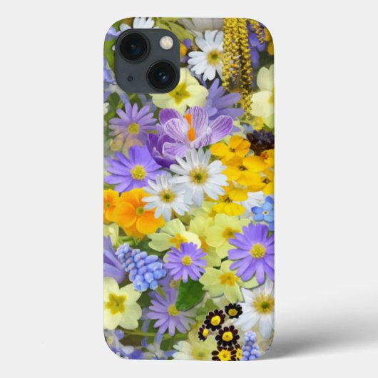 多色フローラ背景パターン Case-Mate iPhoneケース (裏面)