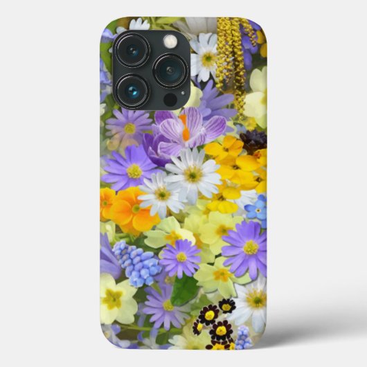 多色フローラ背景パターン Case-Mate iPhoneケース (裏面)