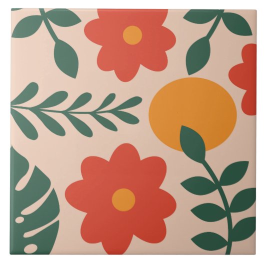 多色フローラ タイル (正面)