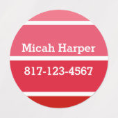 多色ブロック粘着性衣料ラベル小 ラベル (デザイン1)