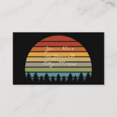 多色刷りの太陽のシルエットの木Thunder_Cove 名刺 (正面)