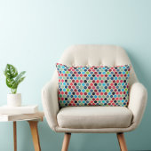 多色刷りの幾何学的なパターン ランバークッション (Chair)
