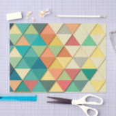 多色刷りの幾何学的な三角形 薄葉紙 (クラフト)