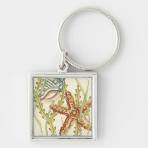 多色刷りの貝のパーティー キーホルダー