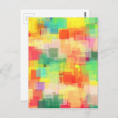 多色抽象幾何学模様 ポストカード (正面/裏面)