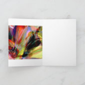 多色抽象芸術（赤黄色） カード (内部)