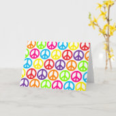 多色数々のの平和サイン カード (黄色い花)