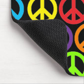 多色数々のの平和サイン マウスパッド (コーナー)