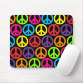 多色数々のの平和サイン マウスパッド (マウス)