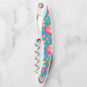 多色水彩ハート型コルクスクリュー ソムリエナイフ (正面)