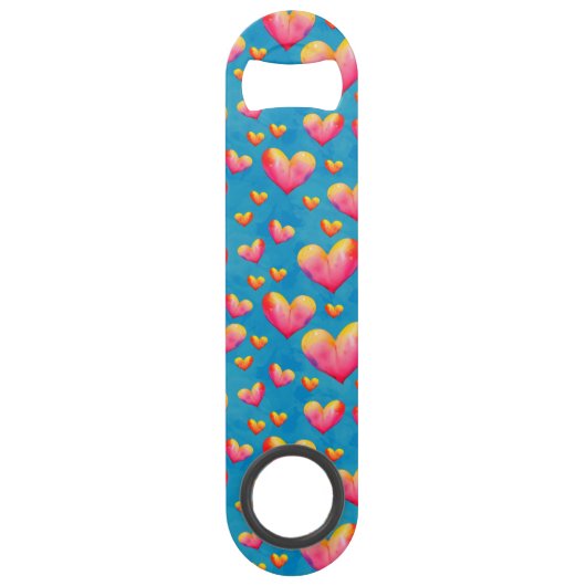 多色水彩ハート型バーキー スピード栓抜き (裏面)