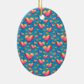 多色水彩ハート オーナメント (裏面)