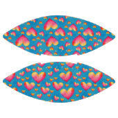 多色水彩心形足球 アメリカンフットボール (パネル)