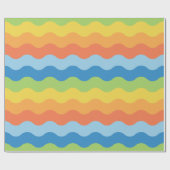 多色波パターンワッピング紙 ラッピングペーパー (フラット)