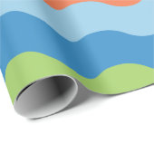 多色波パターンワッピング紙 ラッピングペーパー (ロールコーナー)