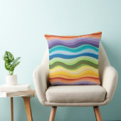 多色波紋パターン2 クッション (椅子)