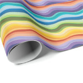 多色波紋パターン2 ラッピングペーパー (ロールコーナー)