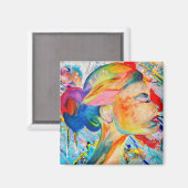 多色磁石の顔 マグネット (正面/裏面)