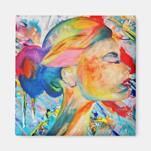 多色磁石の顔 マグネット (正面)