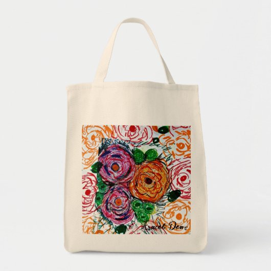 多色花 トートバッグ (正面)