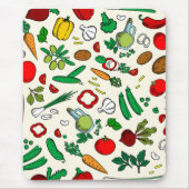 多色野菜パターンマウスパッド マウスパッド (正面)