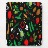 多色野菜パターン マウスパッド (正面)