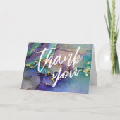 多色金ゴールド液体抽象芸術アートハカジュアルンド カード (正面)