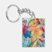 多色顔抽象芸術アクリル系キーチェーン キーホルダー (正面左)