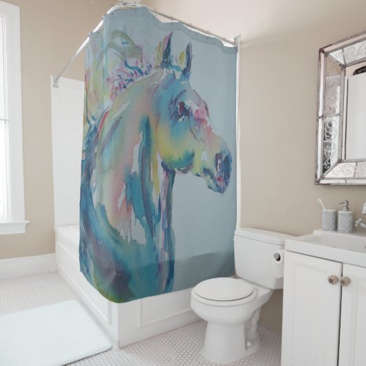 多色馬 シャワーカーテン (インサイチュ)