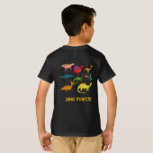 多色Tシャツの様々な漫画恐竜 Tシャツ (裏面フル)