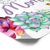 多血の住所と封筒のサイン |赤ちゃんシャワー ポスター (角)