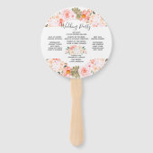 多血フローラリース結婚の式プログラム ハンドファン (裏面)