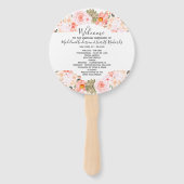 多血フローラリース結婚の式プログラム ハンドファン (正面)