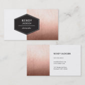 多角形のばら色の金ゴールド 名刺 (正面/裏面)