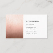 多角形のばら色の金ゴールド 名刺 (裏面)