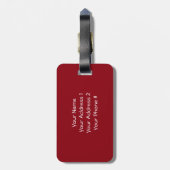 多角形のアライグマ ラゲッジタグ (裏面縦)