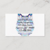 多角形のジオメトリ狼頭 名刺 (正面)