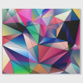 多角形のダイヤモンドの幾何学的な背景 ラッピングペーパー (フラット)