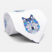 多角形の幾何学的オオオカミ頭 ネクタイ (ロール)