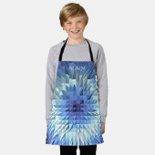 多角形の幾何学的デザイン エプロン (着用した状態)