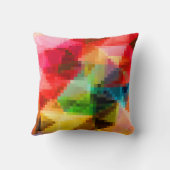 多角形の幾何学的ピクセルぼやけスクエアライト クッション (裏面)