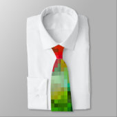 多角形の幾何学的ピクセルぼやけスクエアライト ネクタイ (タイ)