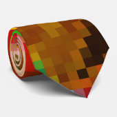 多角形の幾何学的ピクセルぼやけスクエアライト ネクタイ (ロール)