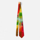 多角形の幾何学的ピクセルぼやけスクエアライト ネクタイ (裏面)